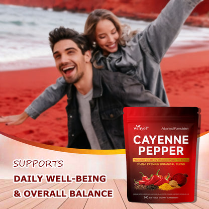Cayenne Pepper Capsules – Boost Energy, Support Circulation & Reduce Bloating