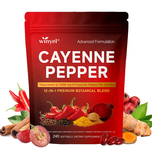 Cayenne Pepper Capsules – Boost Energy, Support Circulation & Reduce Bloating